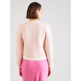 Y.A.S - YASLIVIA LS SHORT KNIT CARDIGAN - Kleur: Birch/Raspberry Sorbet/Pirouette - Materiaal: Knit