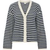 Y.A.S - Gebreide Jas - Cardigan - Strepen - Geribbelde Manchetten - Knoopsluiting - V-hals - Lange Mouwen