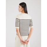 Gebreide Top - Zacht - Ronde Hals - Korte Mouwen - Regular Fit