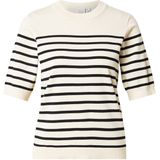 Gebreide Top - Zacht - Ronde Hals - Korte Mouwen - Regular Fit