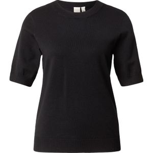 Gebreide Top - Ronde Hals - Korte Mouwen - Regular Fit - Viscosemix