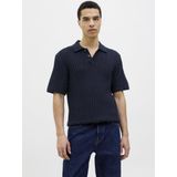 Jack & Jones - JPRJoel - Trui - Marine - Polokraag - Halve Mouw