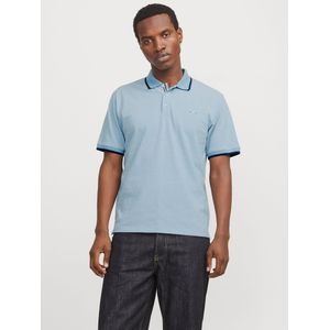 Polo, slim, korte mouwen JACK & JONES. Katoen materiaal. Maten L. Blauw kleur