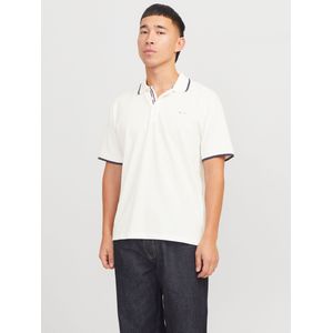 JACK & JONES - Polo - Ecru - Katoen - Korte Mouwen