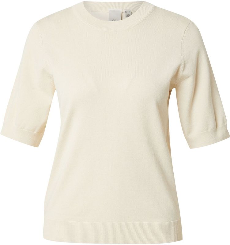 Gebreide Top - Zacht - Ronde Hals - Korte Mouwen - Regular Fit