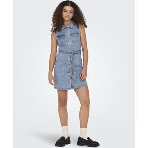 Only Jurk Onlemily - Lichtblauw Denim - Mouwloos