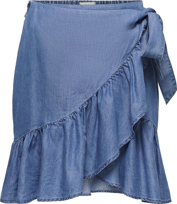 Spijkerrok - Denim - Wikkelsluiting - Strik Detail