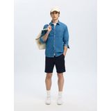 SELECTED HOMME - Chino Shorts - Blauw - Katoen - Slim Fit