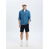 SELECTED HOMME - Chino Shorts - Blauw - Katoen - Slim Fit