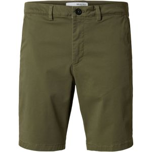 SELECTED HOMME BLACK Shorts - Kaki - Chino Shorts - Slim Fit - Mid Rise