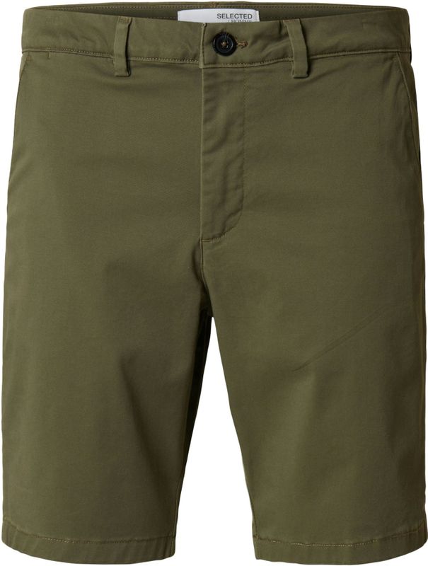 SELECTED HOMME BLACK Shorts - Kaki - Chino Shorts - Slim Fit - Mid Rise