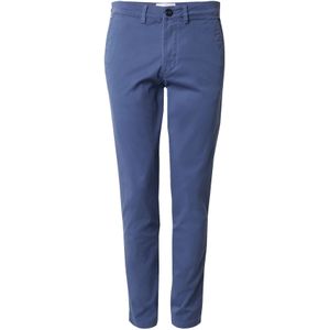 Selected - SLHSLIM-NEW MILES 175 FLEX CHINO - Chino Broeken - Blauw