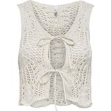Onllizzy - Top - Mouwloos - V-Hals - Regular Fit - Haakwerk Details