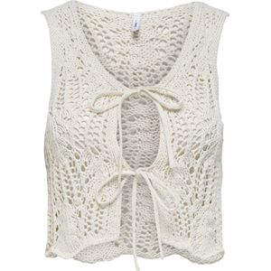 Onllizzy - Top - Mouwloos - V-Hals - Regular Fit - Haakwerk Details