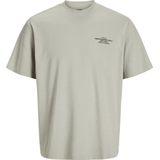 JACK & JONES - Jprblachad Branding Ss Crew N Tee - T-shirt - Zilver - 1 stuk