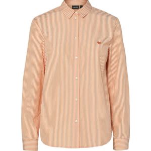 PIECES - Geborduurd Hemd - Koraalroze - Polyester