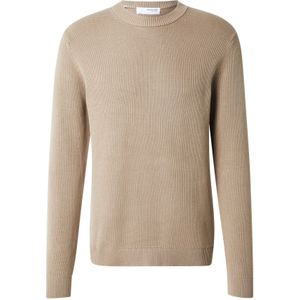 Selected Homme - Zwarte Trui - Geribbelde Manchetten - Ronde Hals - Lange Mouwen