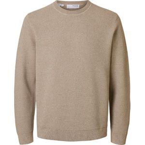 Selected Homme - SLHROSS - Trui - Beige - Katoen - Regular Fit