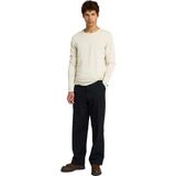 Selected Homme - Beige Crew Neck Sweater - Heren - Grijs - Gebreid