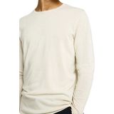 Selected Homme - Beige Crew Neck Sweater - Heren - Grijs - Gebreid