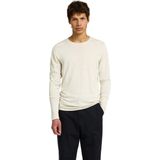 Selected Homme - Beige Crew Neck Sweater - Heren - Grijs - Gebreid