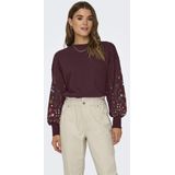 ONLY Sweatshirt 'ONLBrooke'  lichtblauw / curry / spar / wijnrood