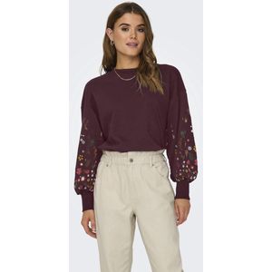 ONLY Sweatshirt 'ONLBrooke'  lichtblauw / curry / spar / wijnrood