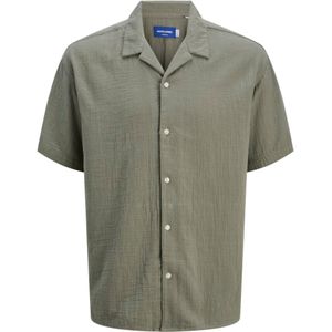 Jack&Jones - Joreaster Patras - Shirt - Kaki - Korte Mouwen - Relaxte Pasvorm