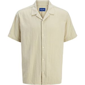 Jack & Jones Joreaster Resort Shirt - Beige - Korte Mouwen - Relaxte Pasvorm