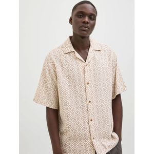 JACK & JONES Heren Jprbluvincent Print Resort S/S Shirt Sn, bering sea, L