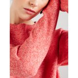 Vero Moda - VMDOFFY LS O-NECK BLOUSE GA NOOS - Gebreide Trui - High Risk Red - Ronde Hals, Lange Mouwen, Regular Fit