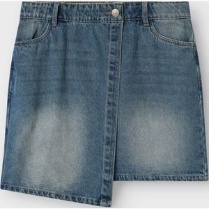 Spijkerrok - Blauw - Keperstof - Kort Met Verstelbare Taille