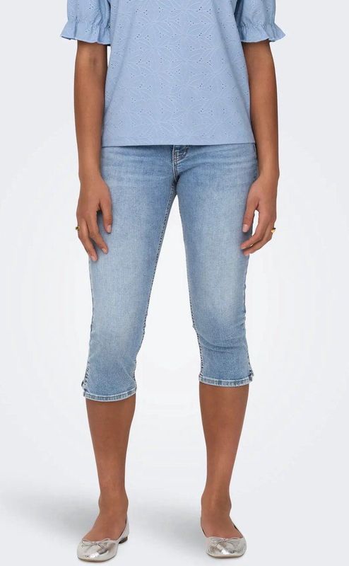 Only - Onlblush Mw Slit Capri - Jeans - Lichtblauw - Denim