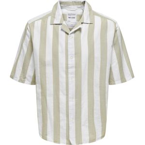 Only & Sons - TES - Vrijetijdsoverhemd - Katoen - Blauw - Korte Mouwen