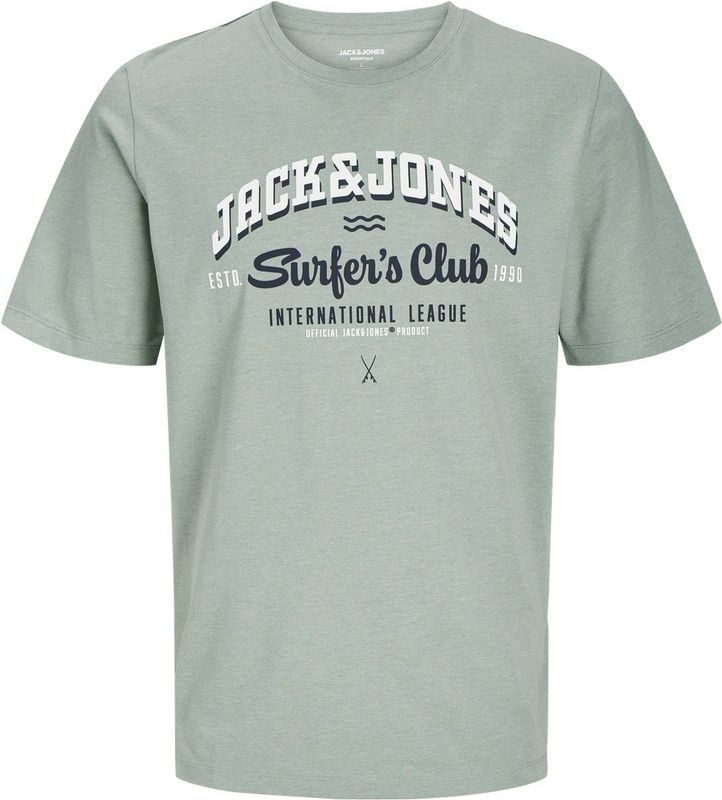 JACK & JONES - T-shirt - Zwart - Katoen - Ronde Hals - Korte Mouwen