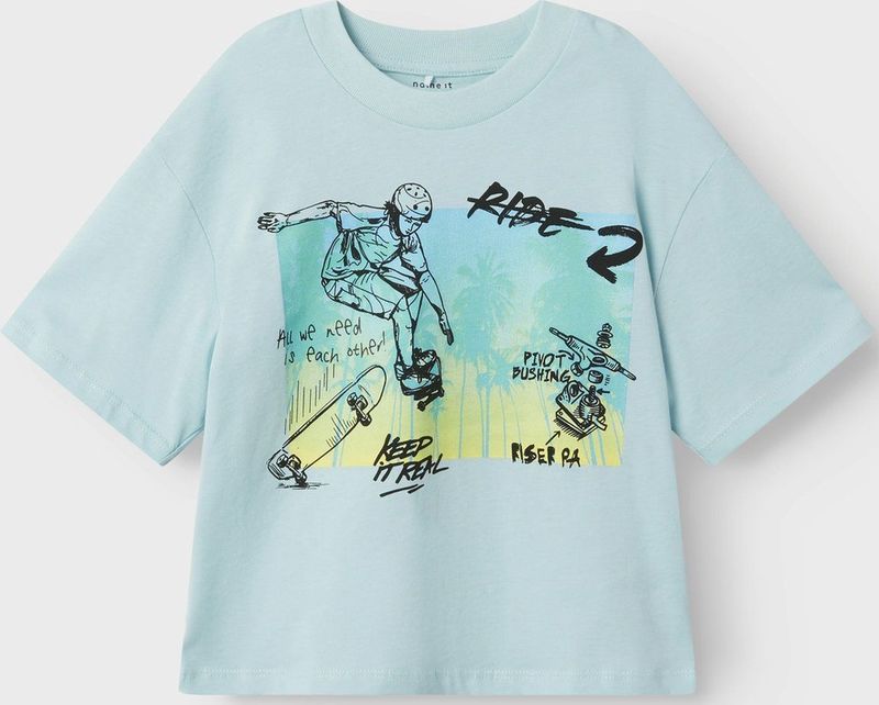 Name It - MINI - T-Shirt - Turquoise - Katoen