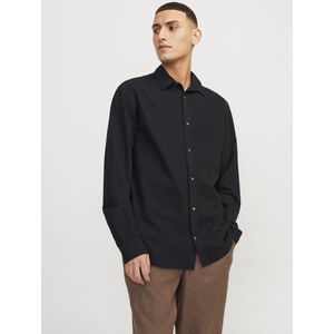Jack & Jones - Summer Shirt - Overhemd - Zwart - Katoen/Linnen