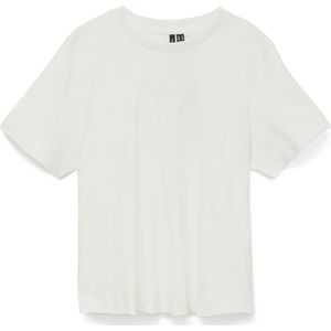 VERO MODA Dames Vmpernille Mette Ss Top Box JRS, wit (snow white), M