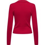 Gebreide Trui - Effen - Knitwear - Lange Mouw - Slanke Pasvorm