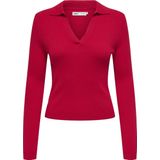Only Gebreide Trui - Racing Red - Lange Mouwen - Regular Fit