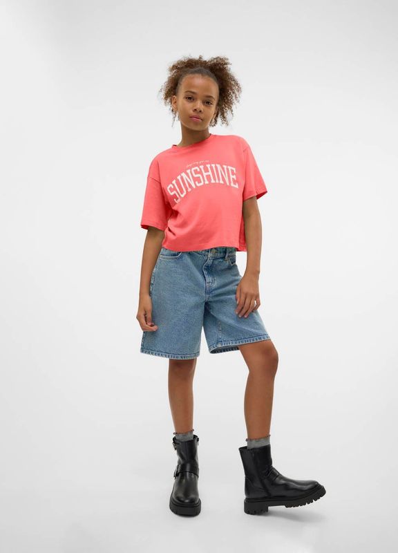 Vero Moda - VMSia - T-shirt - Zwart - Jersey - Ronde Hals