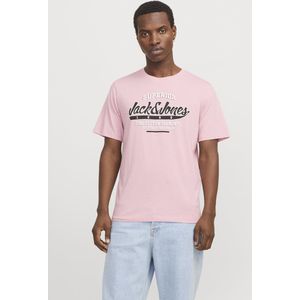 T-shirt - O-hals - Korte Mouwen - Gekamd Jersey - Rubberen Print