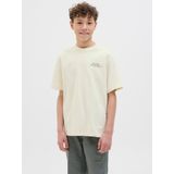 JACK & JONES - JORPAROS ELEMENT - T-shirt - Ecru - 100% Katoen