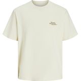 JACK & JONES - JORPAROS ELEMENT - T-shirt - Ecru - 100% Katoen