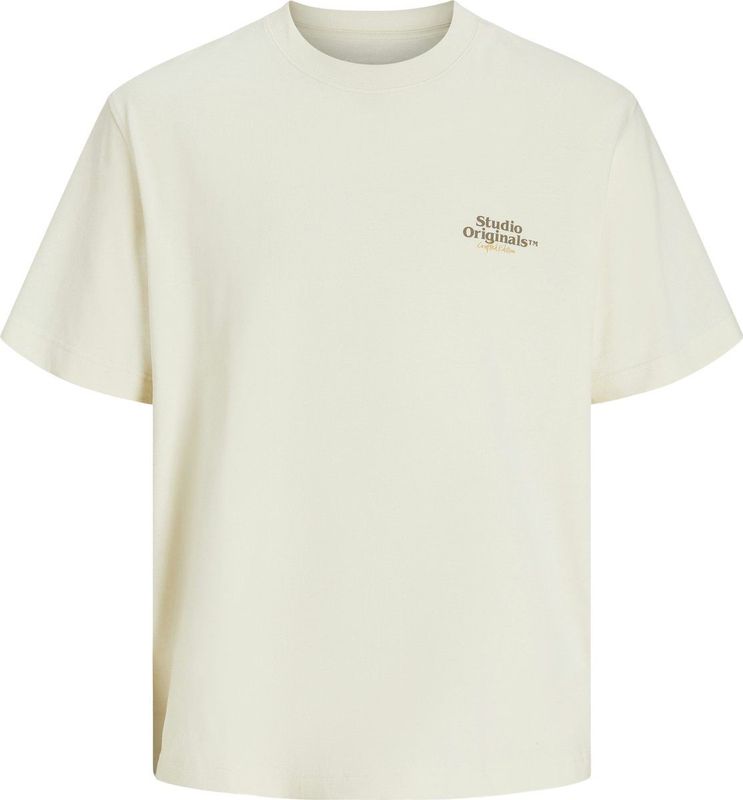 JACK & JONES - JORPAROS ELEMENT - T-shirt - Ecru - 100% Katoen
