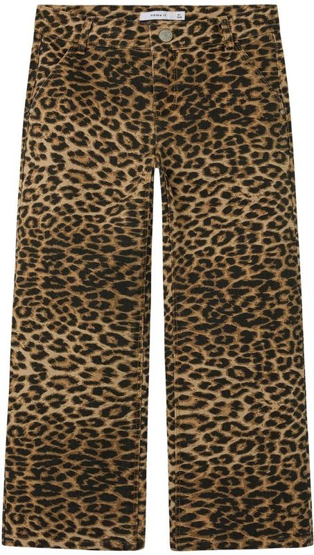 NAME IT - Nkfrose Wide Twi Broek - Lichtgrijs - 1 Stuk