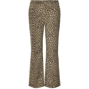Pcsalume - Cropped Wide Fit Jeans - Panterprint - Katoen