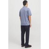 JACK & JONES PREMIUM - Polo - Blauw - Normale Pasvorm - Korte Mouwen