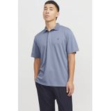 JACK & JONES PREMIUM - Polo - Blauw - Normale Pasvorm - Korte Mouwen