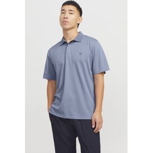 JACK & JONES PREMIUM - Polo - Blauw - Normale Pasvorm - Korte Mouwen